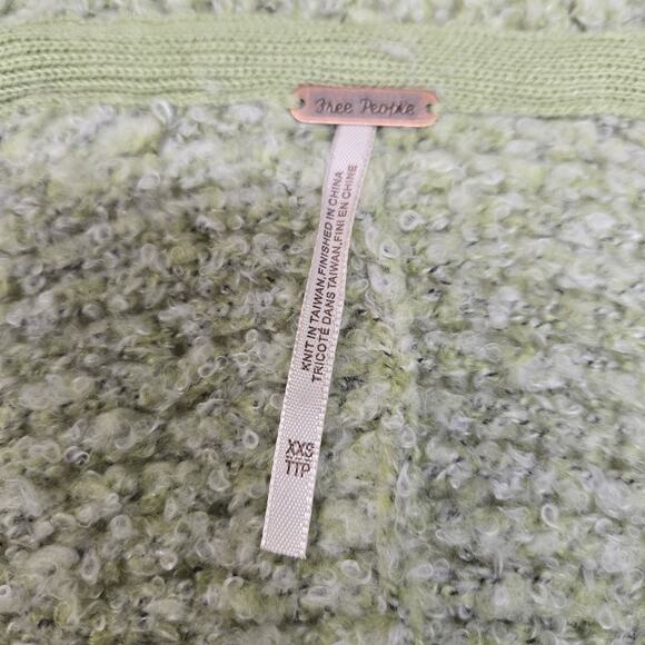 Free People BFF Cozy Oversized Cardigan Sweater XXS XS S Sage Green Slouchy Boho - Picture 5 of 12